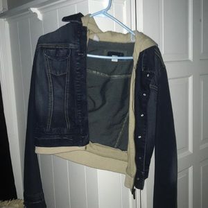 Girls Denim Jacket with Hoodie